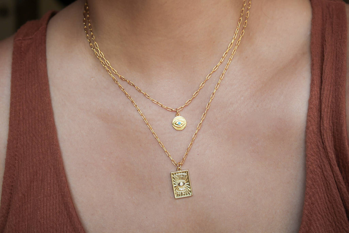Protect the Wild Evil Eye Necklace: 18 inchesy