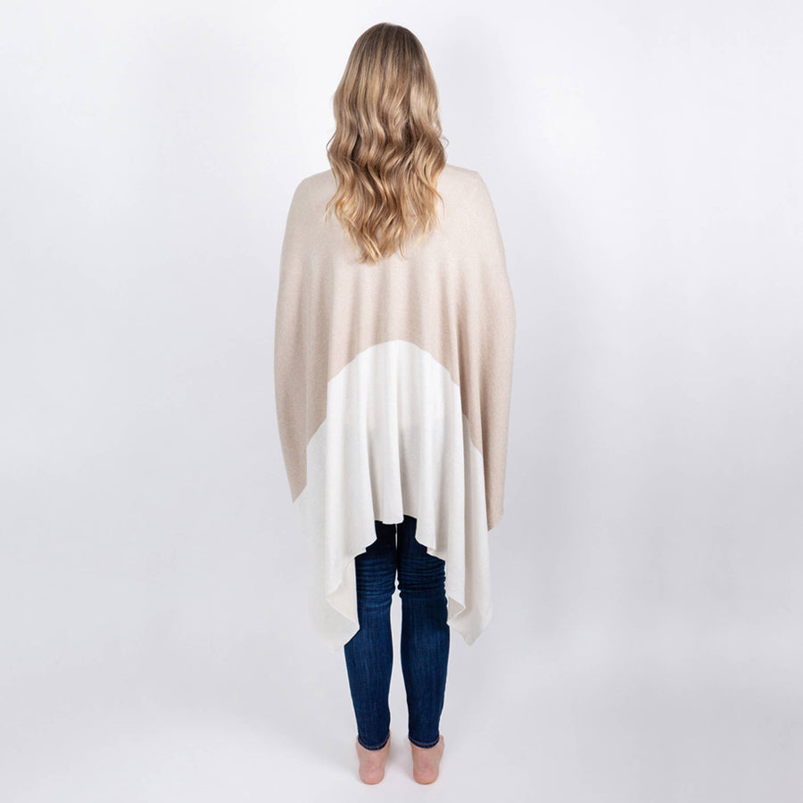 Organic Cotton Travel Wrap - Ivory Colorblock