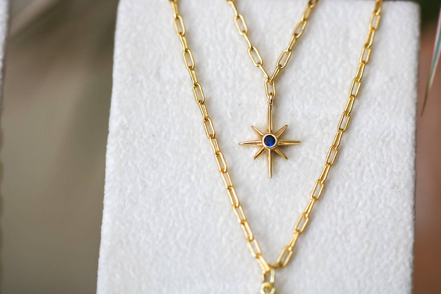 Blue North Bright Star Necklace: 18 inches