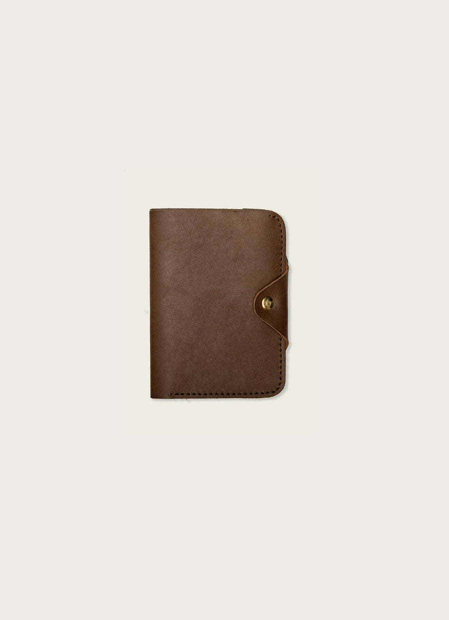 Handcrafted Leather Passport Wallet: Tan