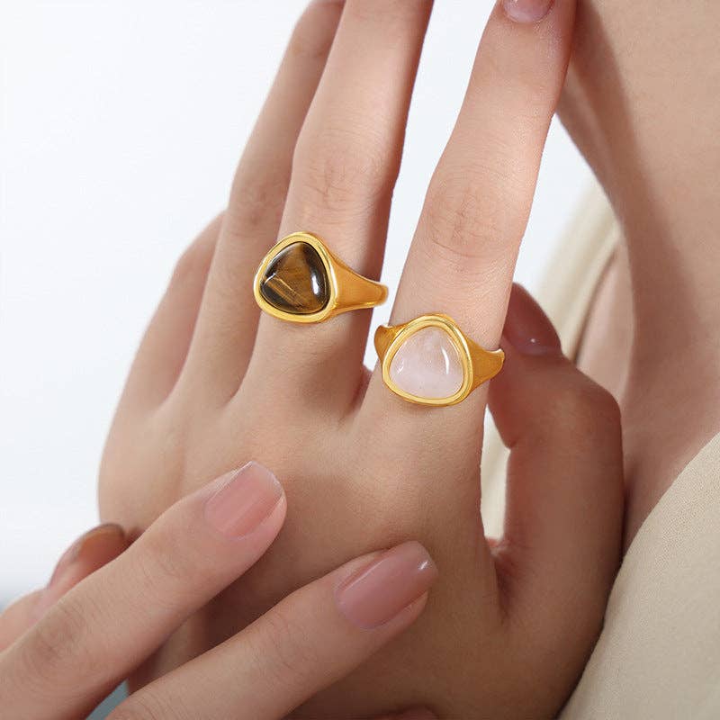 Tiger's Eye Statement Ring / 7 US
