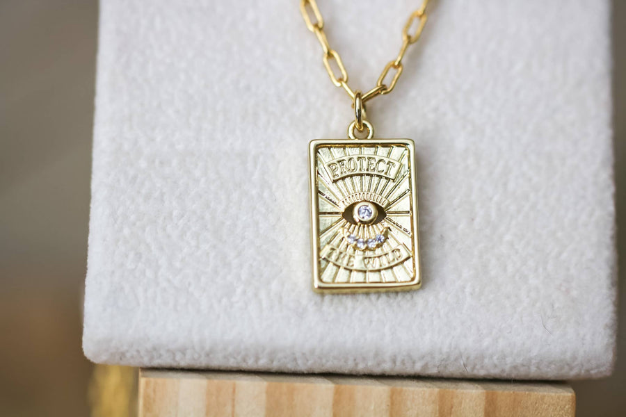 Protect the Wild Evil Eye Necklace: 18 inchesy