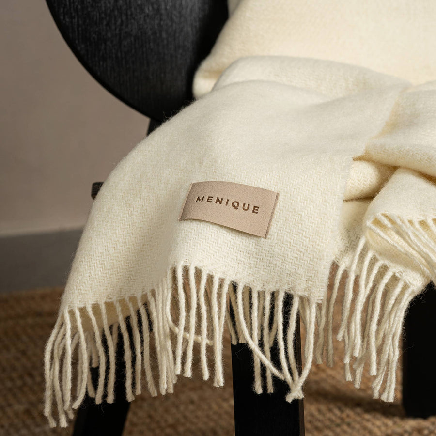 Pure Wool Blanket Milan: Dark gray / 125x180