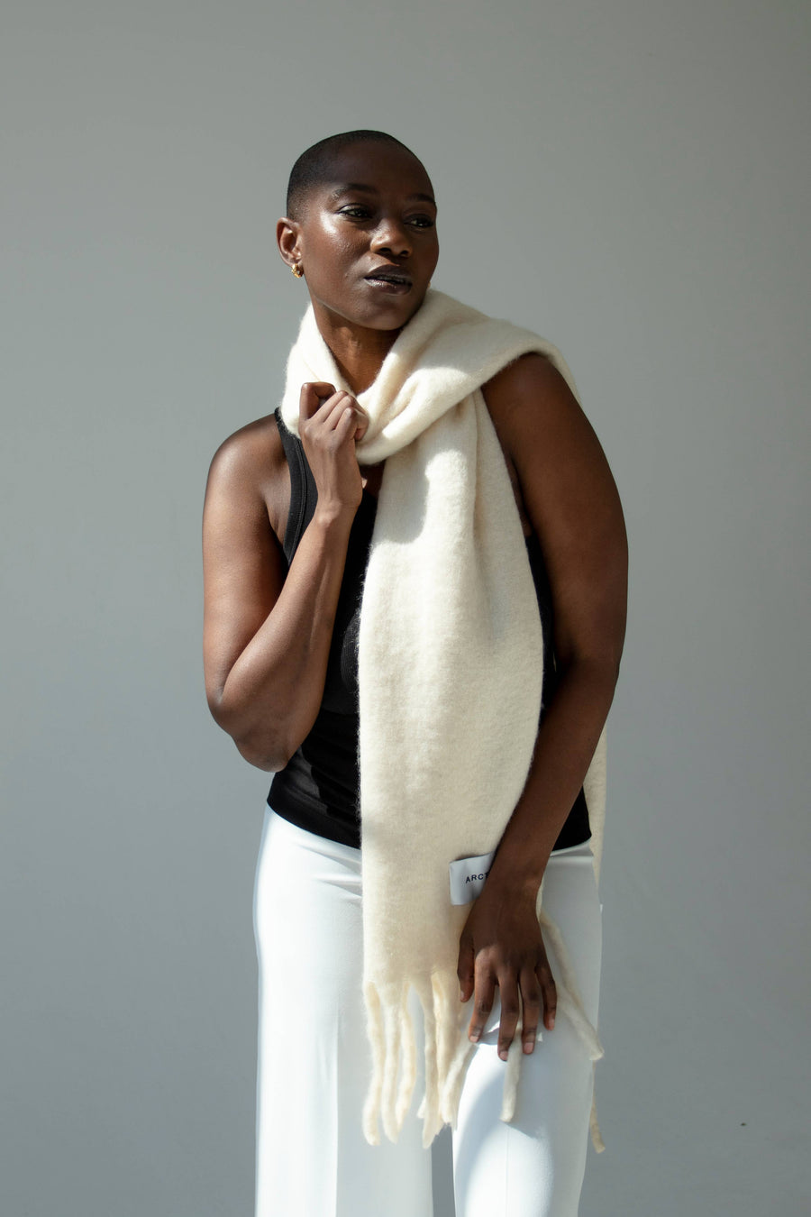 The Reykjavik Scarf - 100% Recycled - Rice White