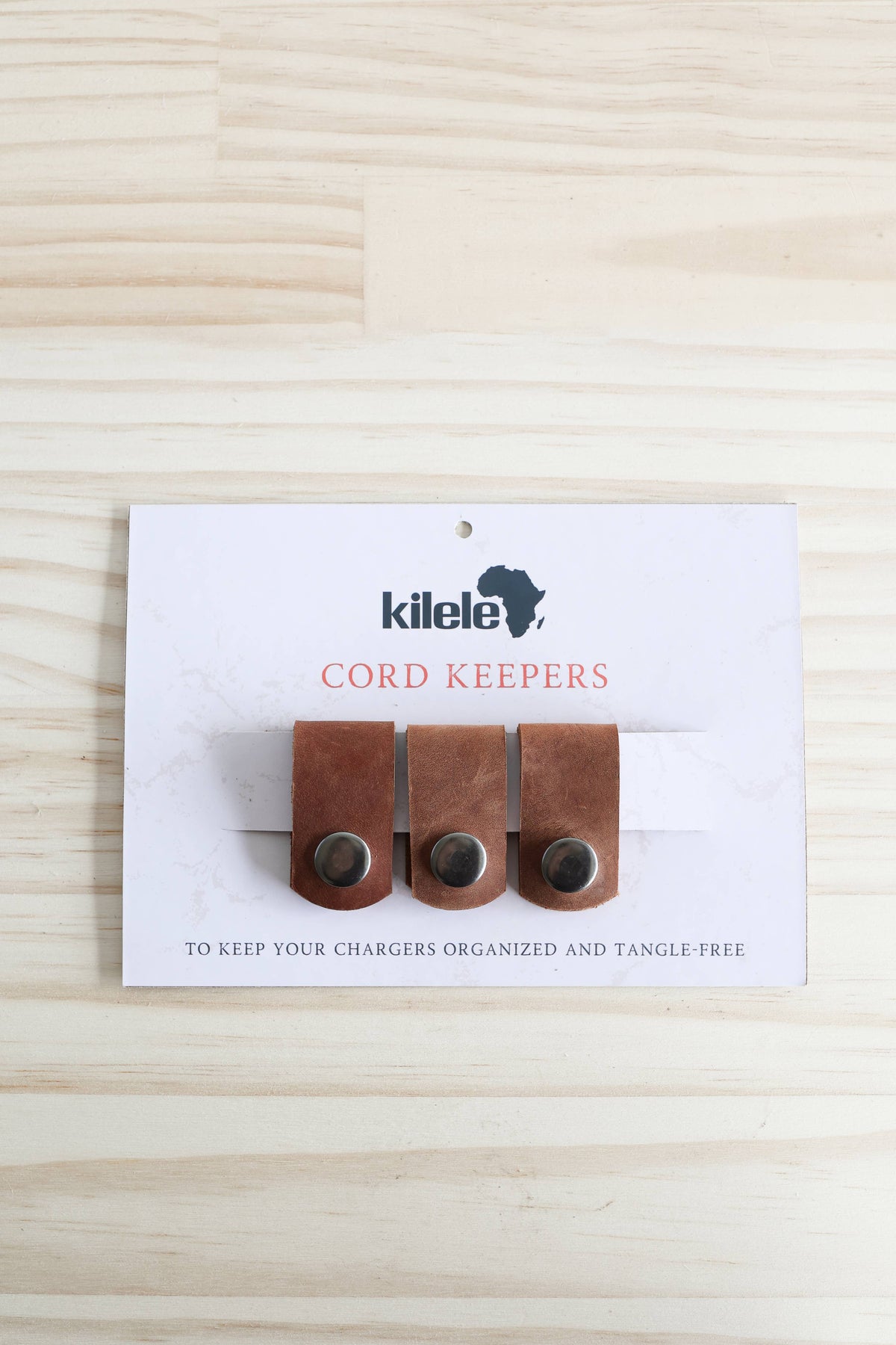 Leather Cord Keepers: Espresso