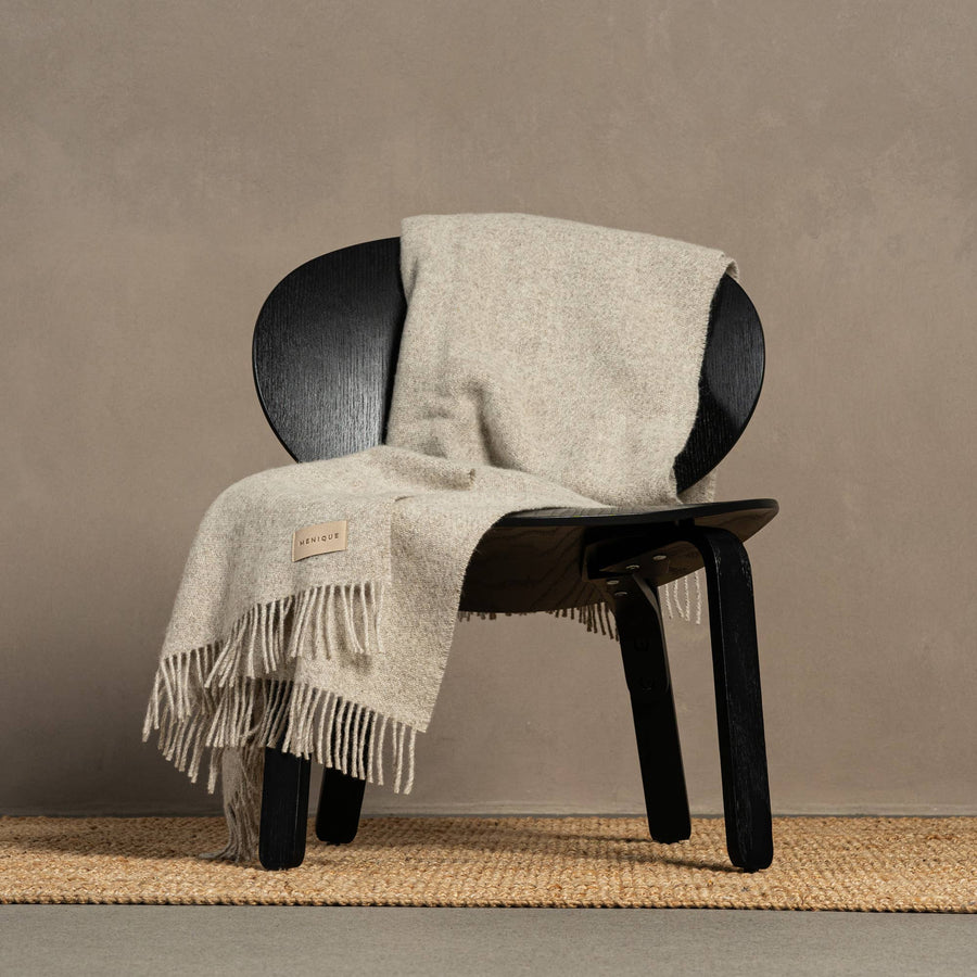 Pure Wool Blanket Milan: Dark gray / 125x180