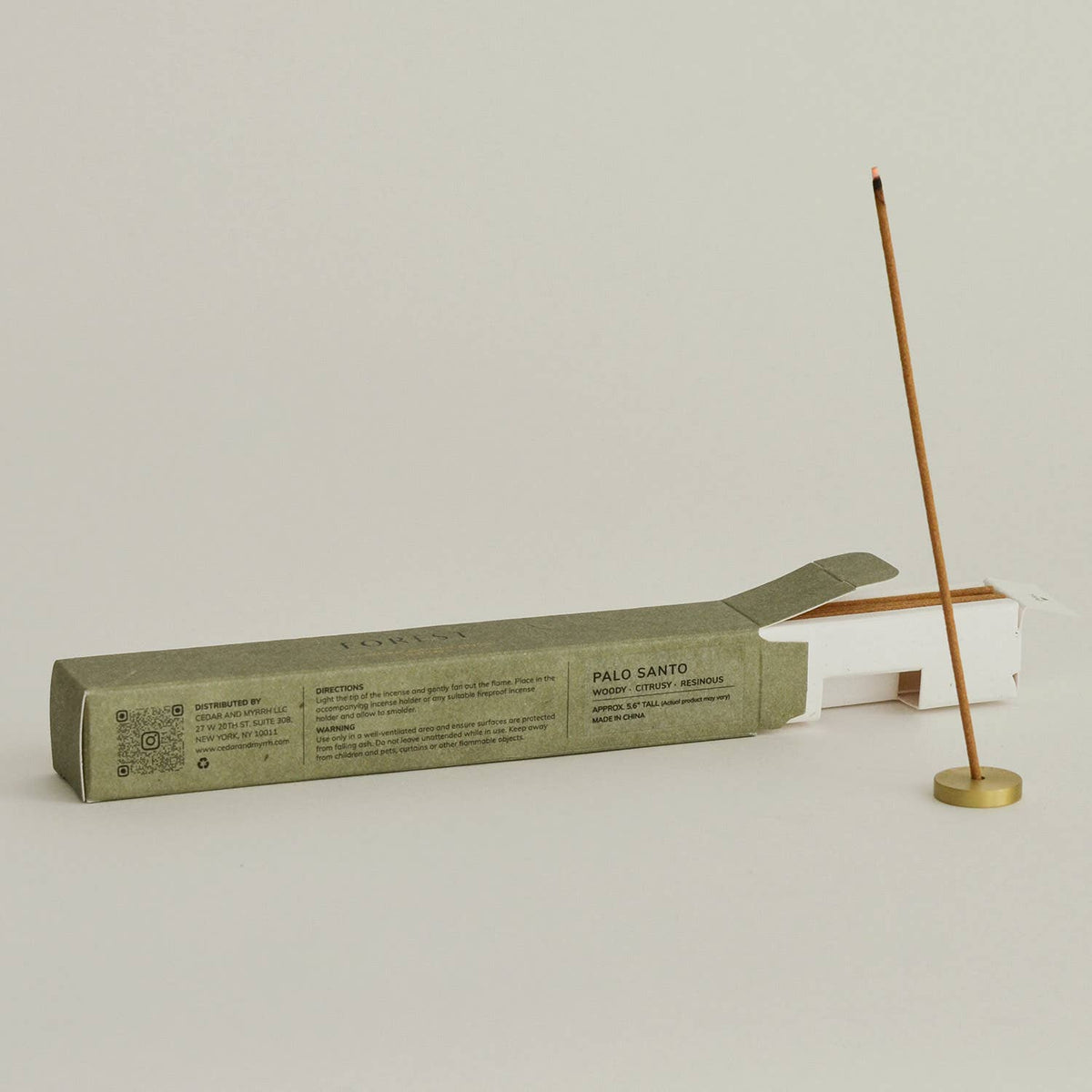 Palo Santo Incense Stick Set w Brass Holder