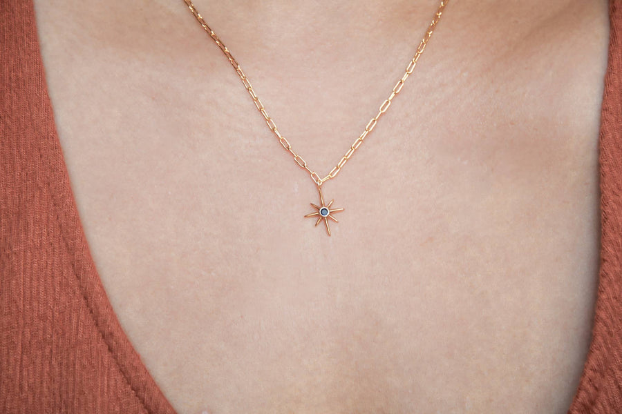 Blue North Bright Star Necklace: 18 inches