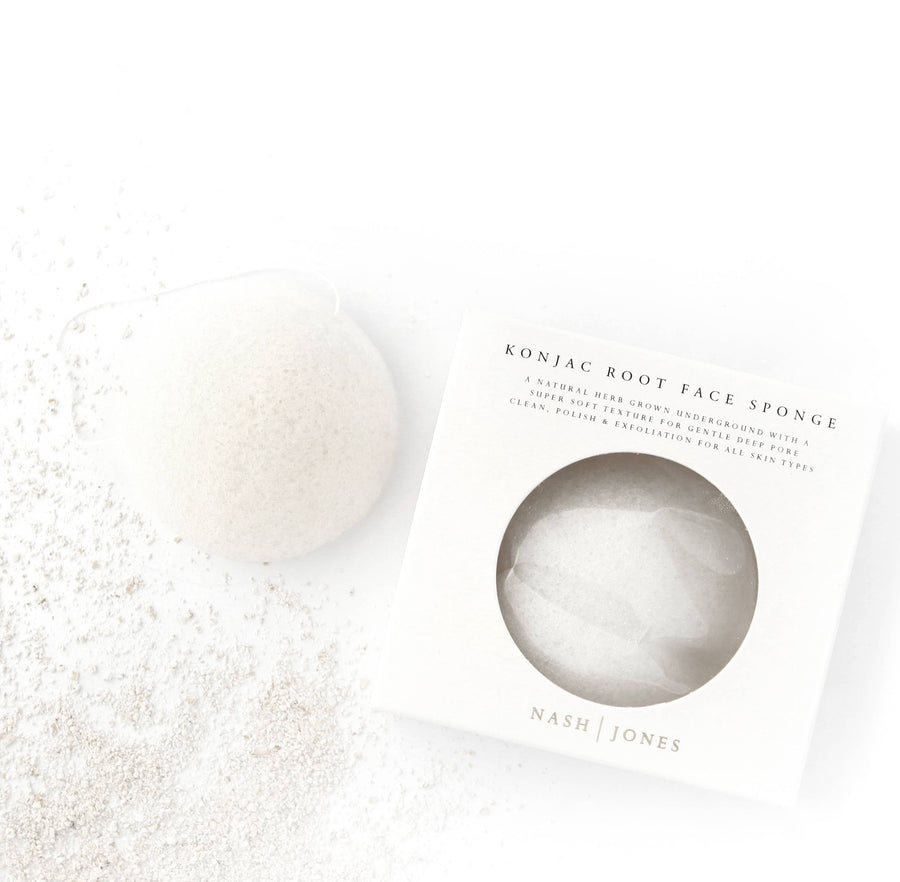 Konjac Sponges: Charcoal Konjac with Elegant Box - BLACK