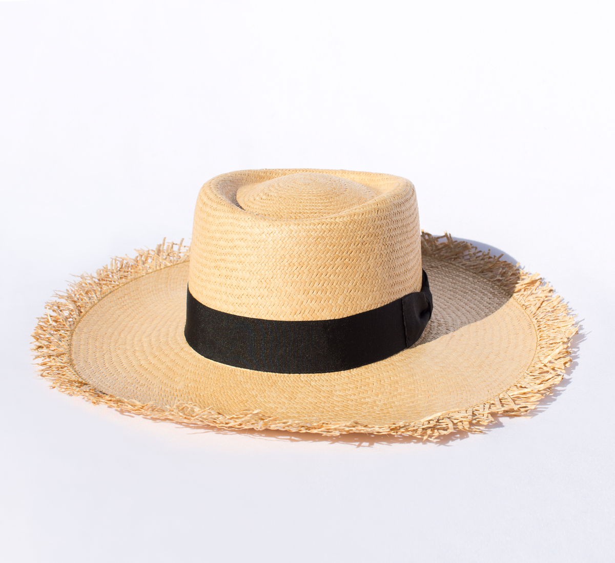 Playa (Loose straw) - Summer Straw Panama Hat Unisex: 10cm / Large