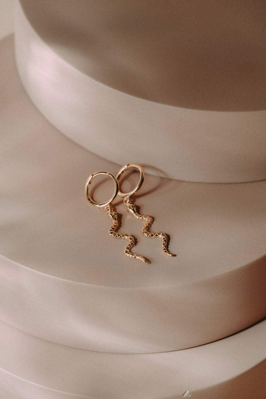 Snake Charmer Dangle Huggie Hoop Earrings