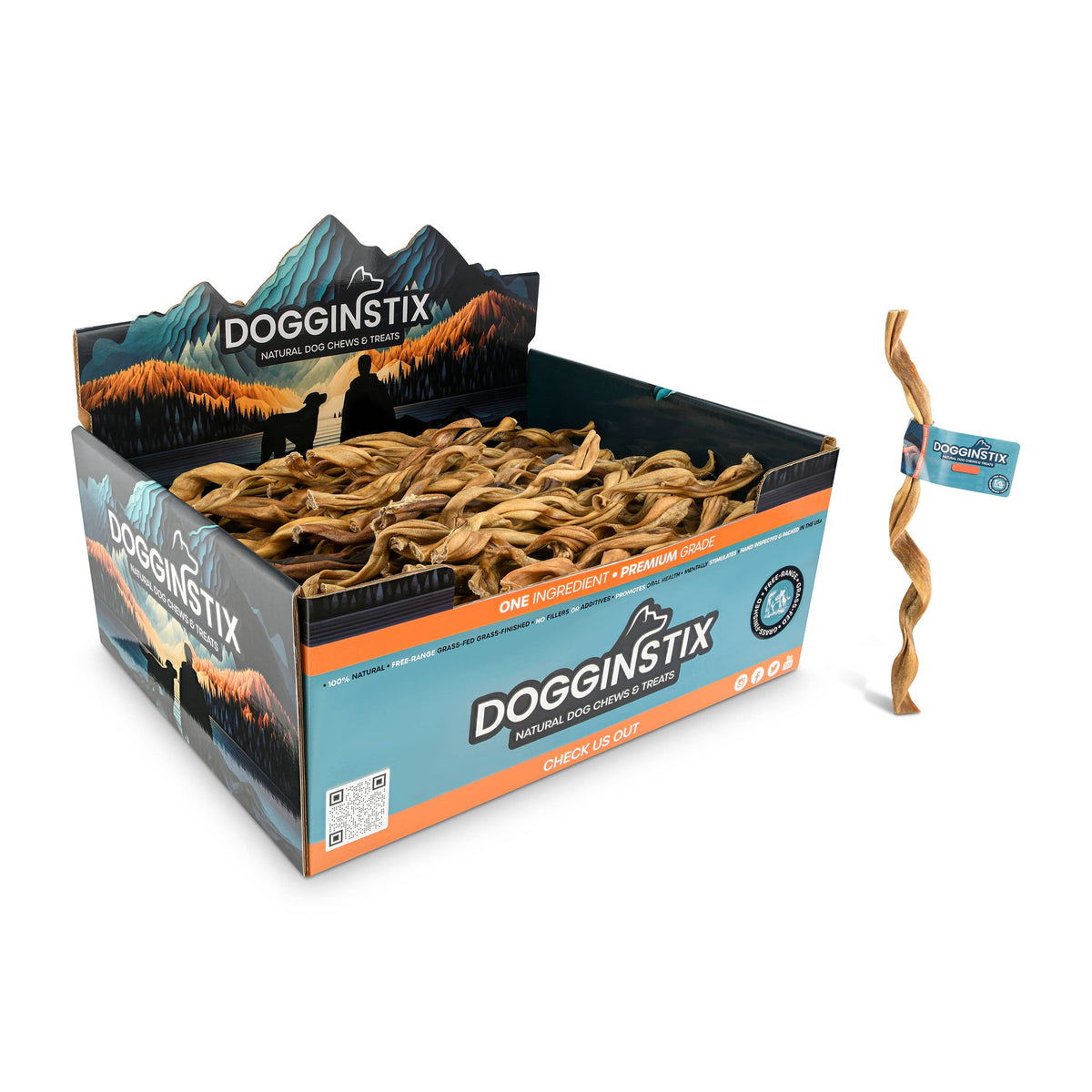 Dog Treat: Lamb Collagen Twist Straw 12"
