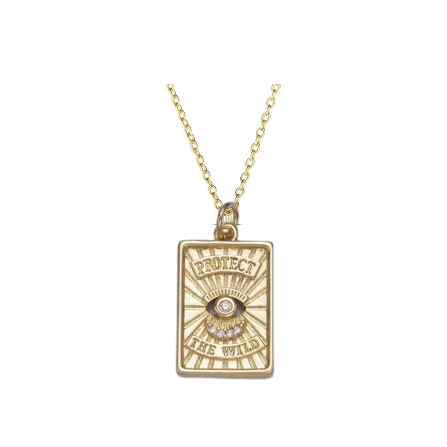 Protect the Wild Evil Eye Necklace: 18 inchesy