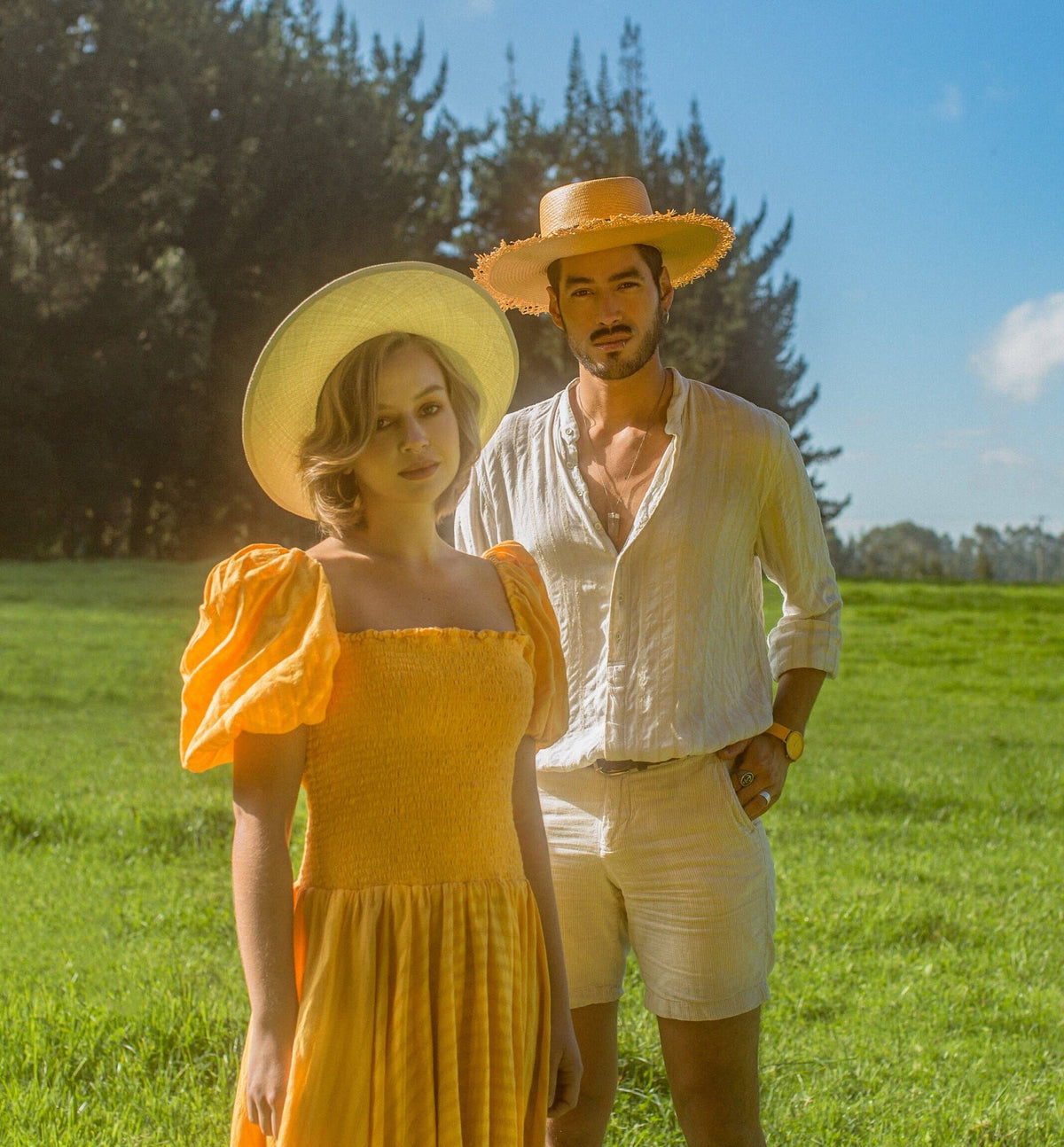 Playa (Loose straw) - Summer Straw Panama Hat Unisex: 10cm / Large