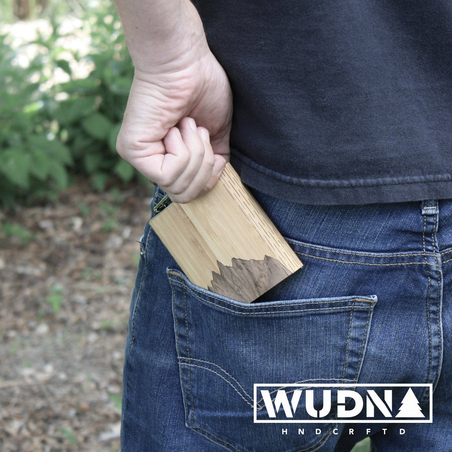 Wooden Holiday Flask : Sawtooth Mountains