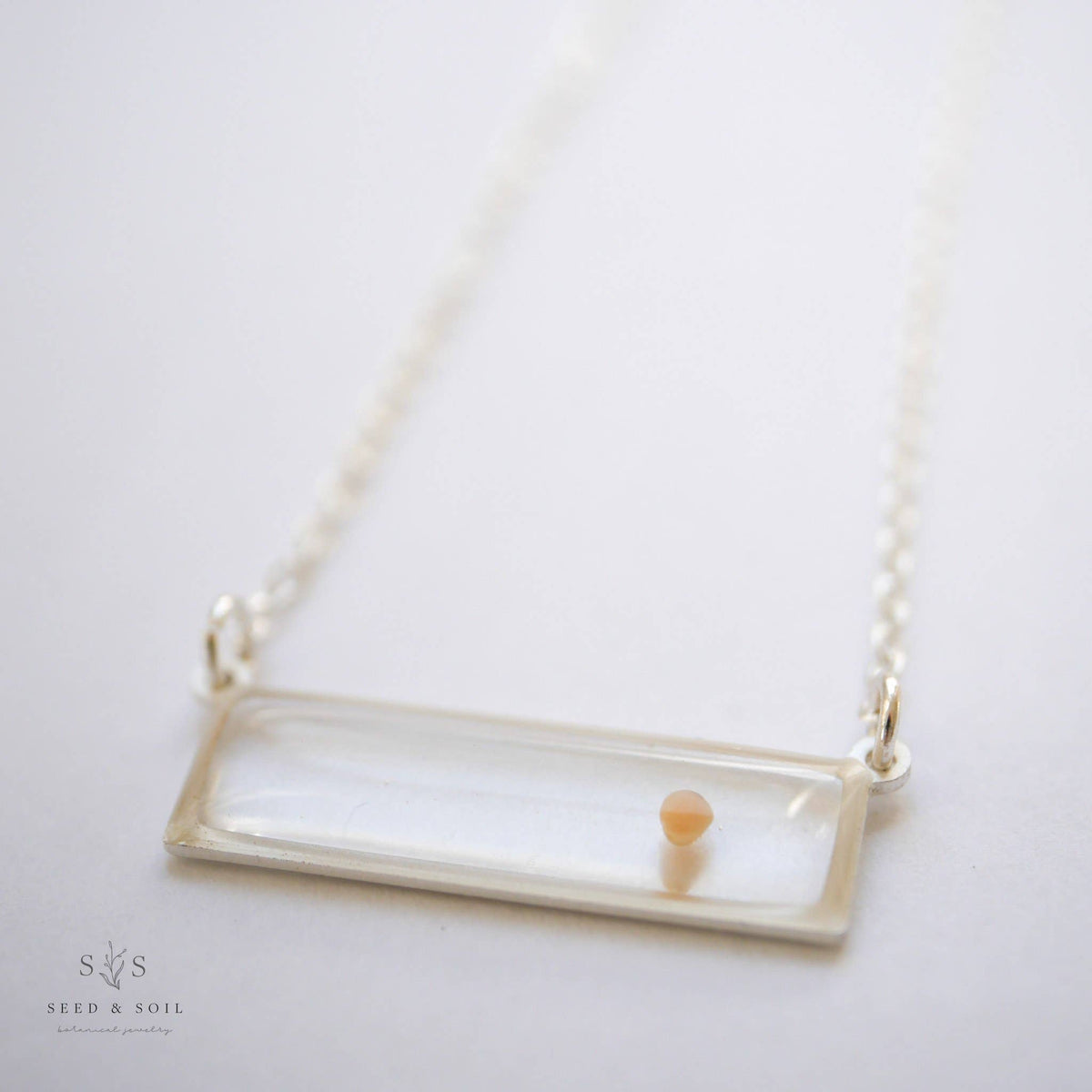 Minimalist Bar Necklace: Mustard Seed