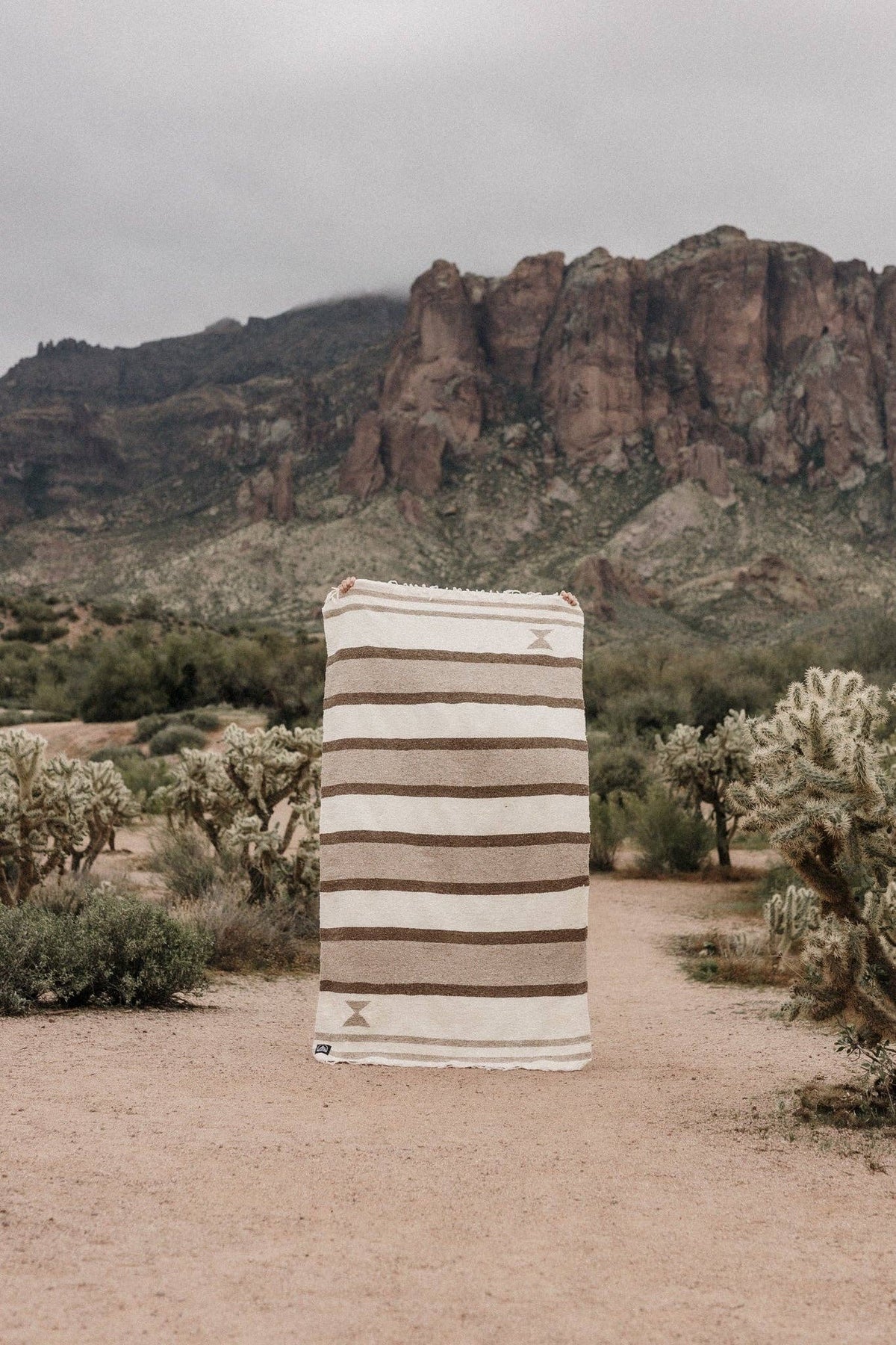 Sandstone Lines Handwoven Blanket