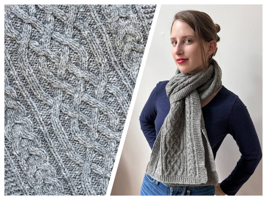 Alpaca Hand Crocheted Cable Knit Scarves Grey – Wildland Organics