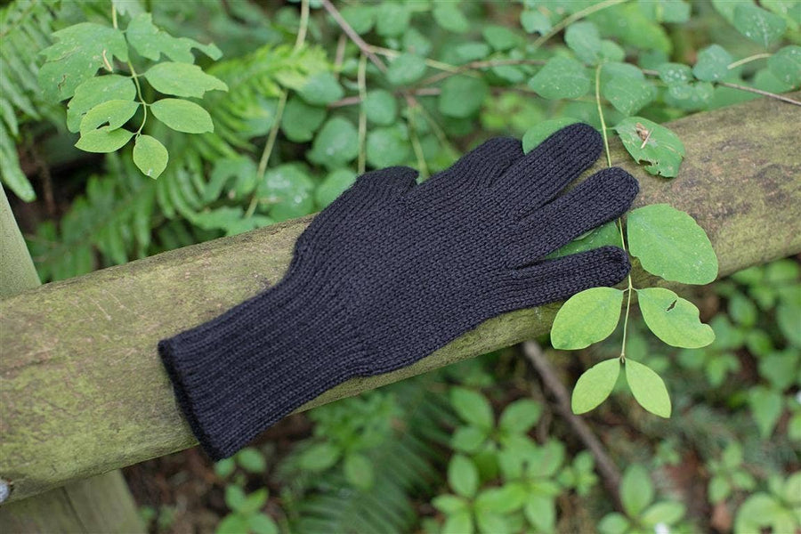 Alpaca Reversible Gloves: Brown/Beige