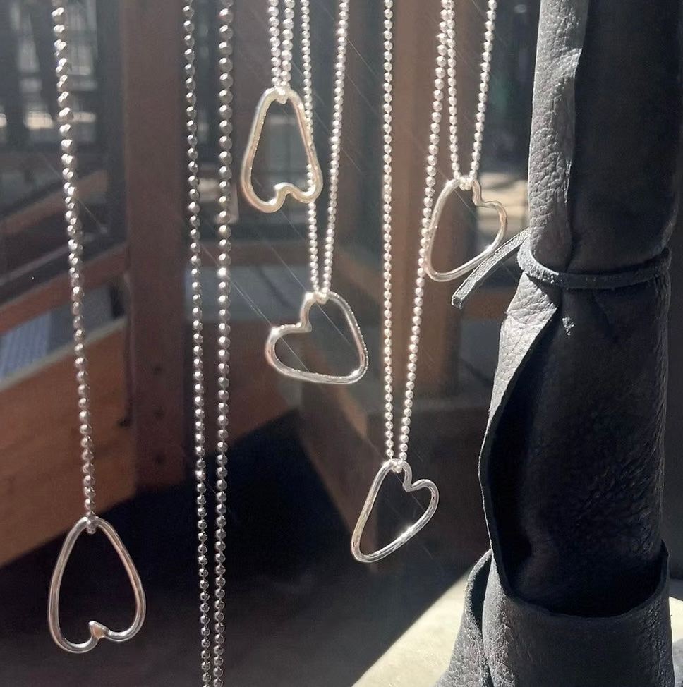 Elemental Heart Necklace Sterling Silver