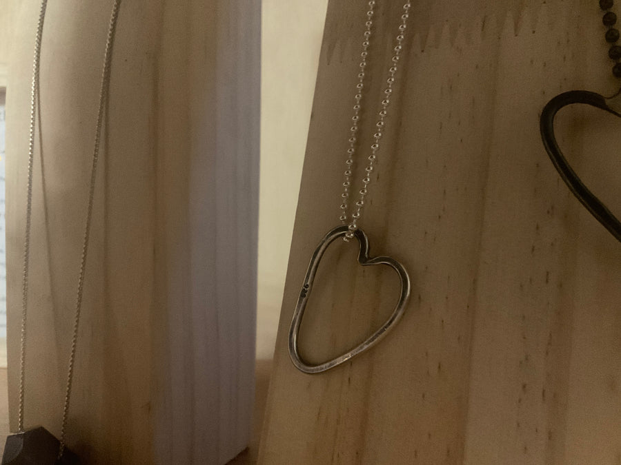 Elemental Heart Necklace Sterling Silver