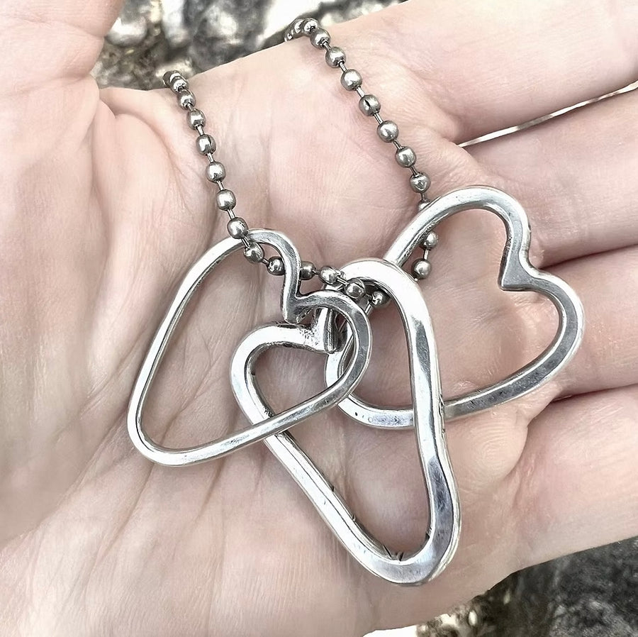 Elemental Heart Necklace Sterling Silver