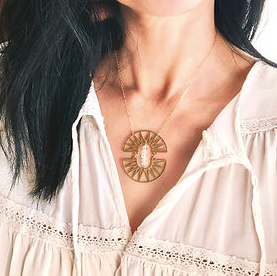 Boho Brass Double Ray Necklace