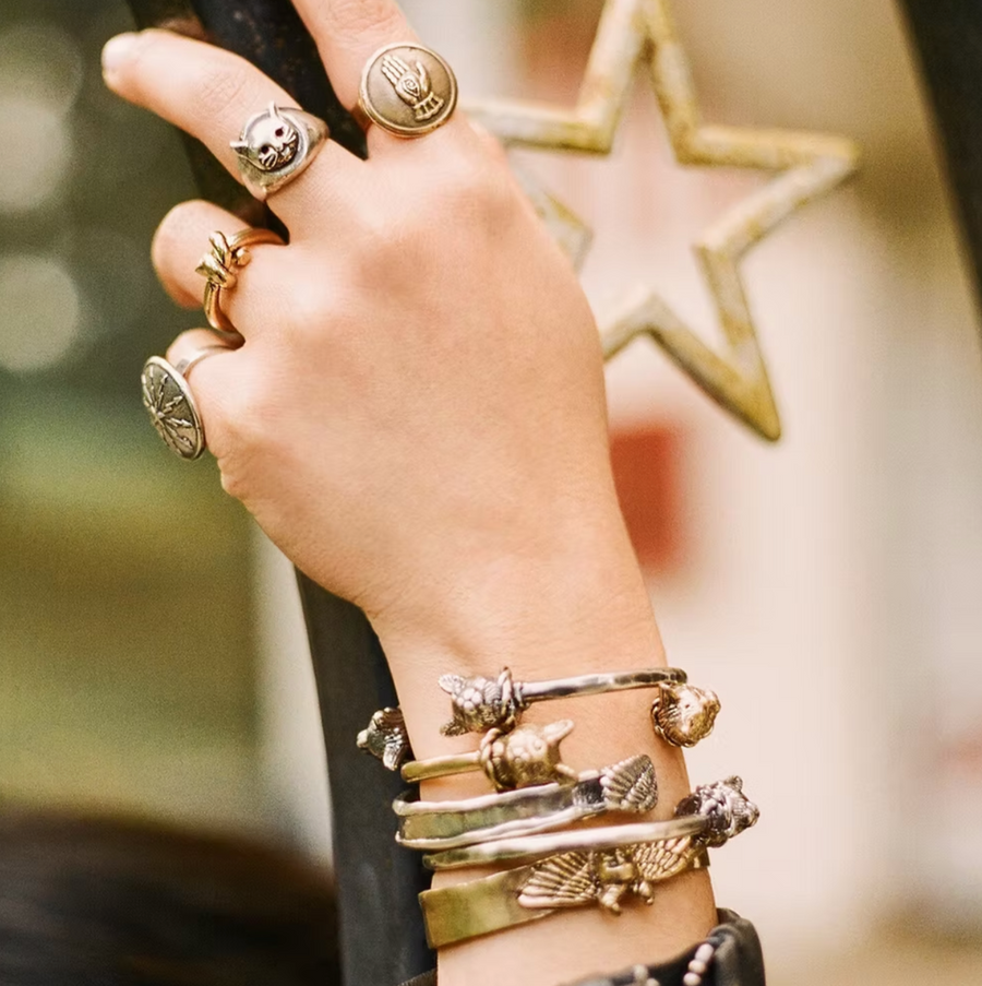 Winged Cuff Bracelet Bronze