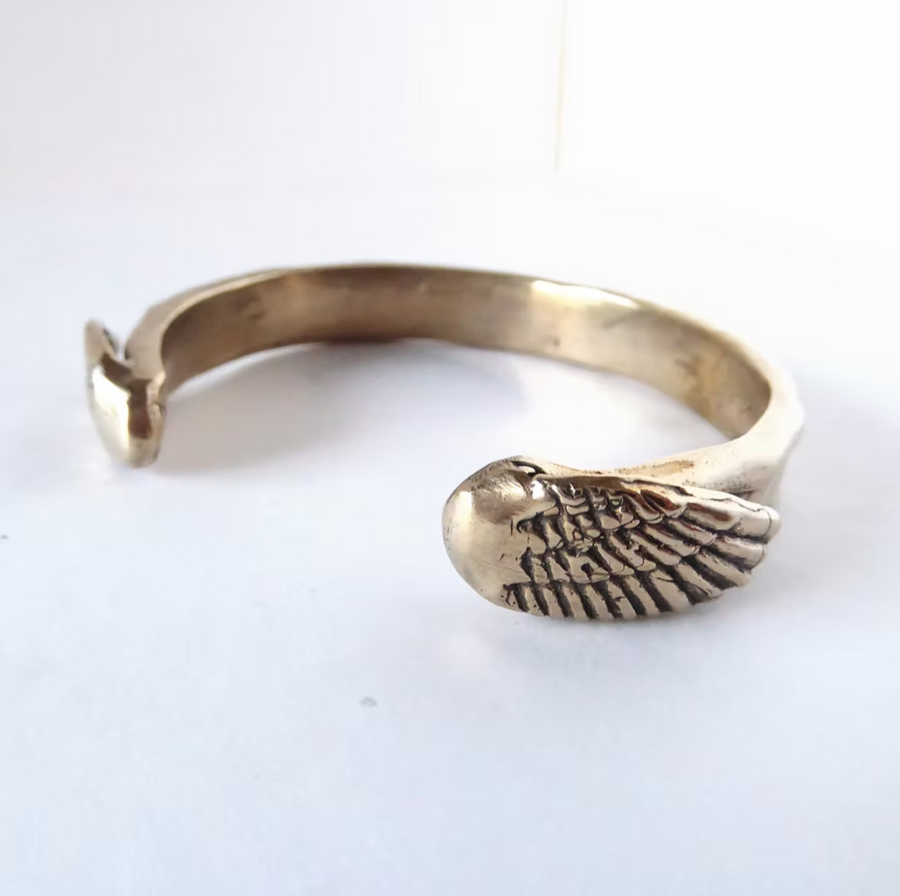 Winged Cuff Bracelet Bronze