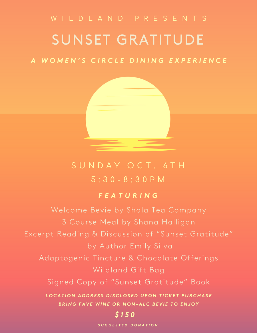 Sunset Gratitude Women's Circle Dining Experience