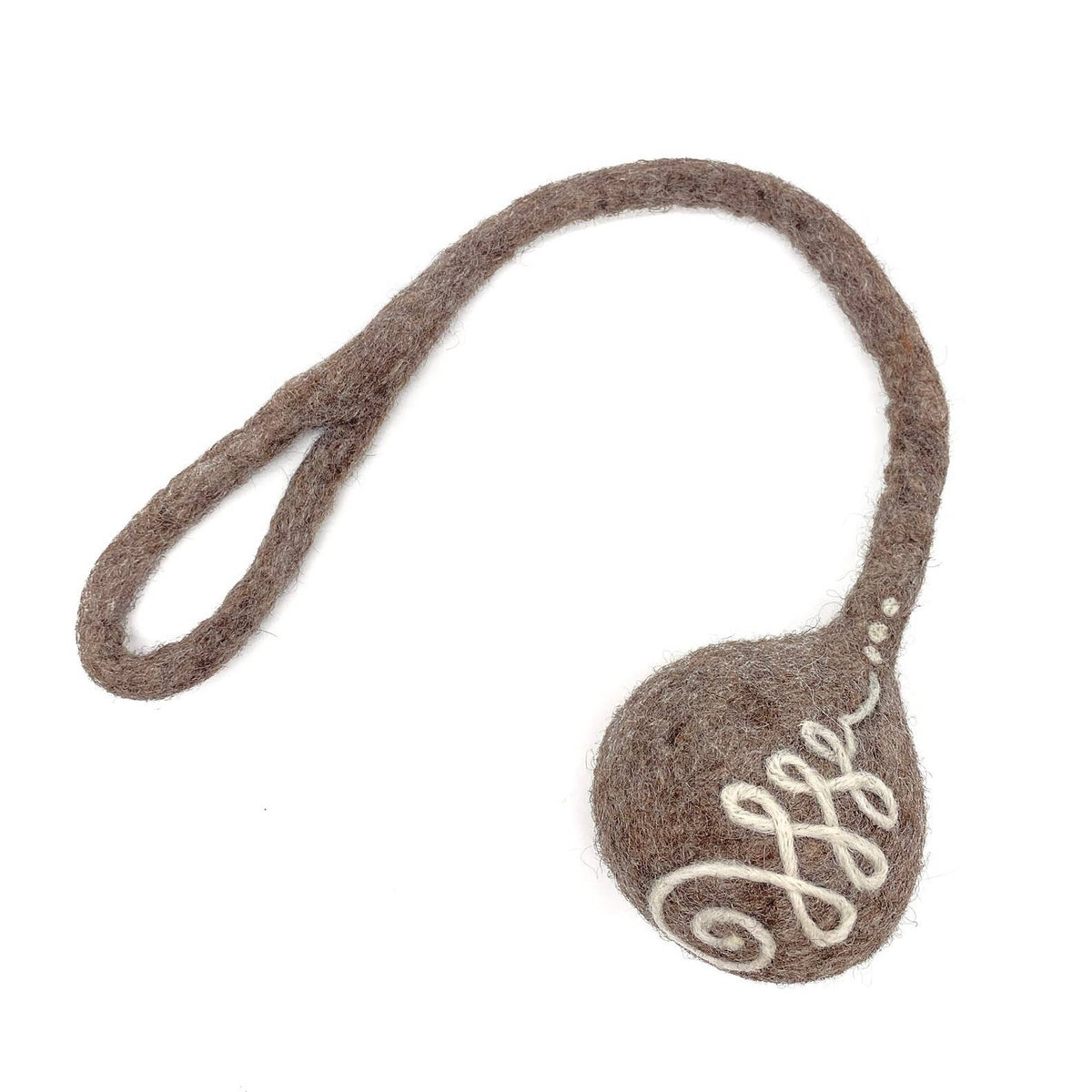 Unalome Rope Ball - Handmade All-Natural Wool Dog Toy