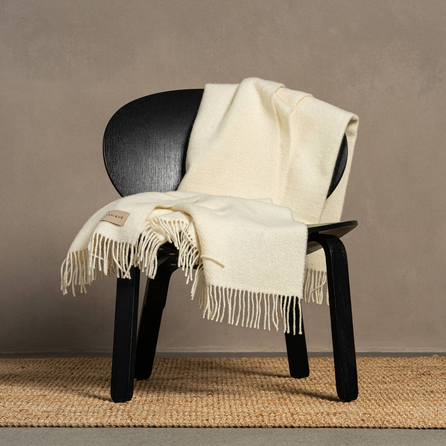 Pure Wool Blanket Milan: Dark gray / 125x180