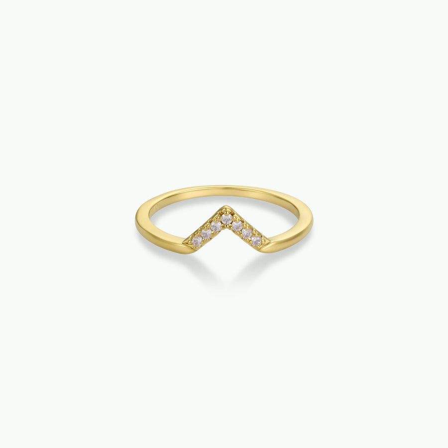 Gold Lambda Ring Size 6