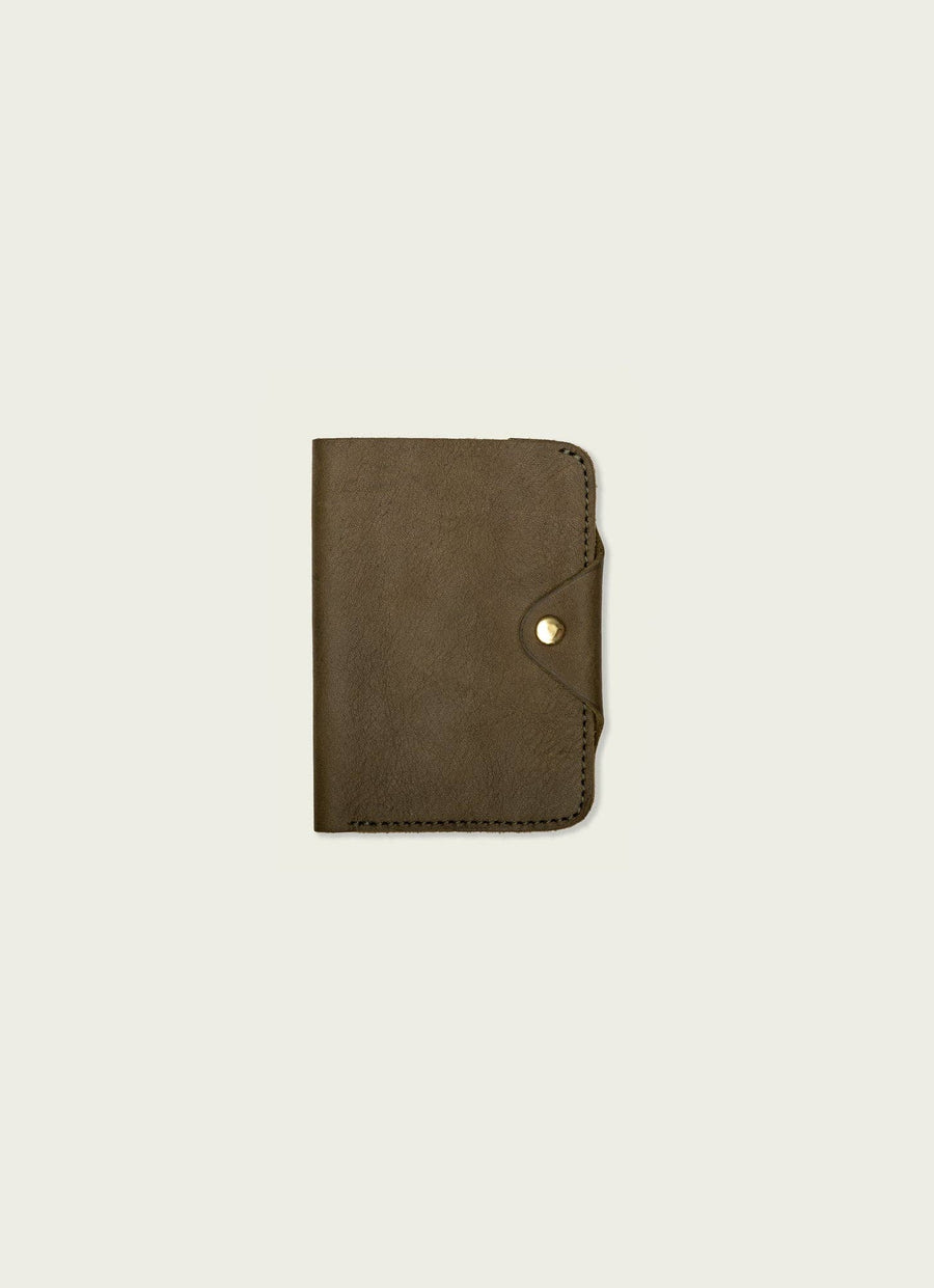 Handcrafted Leather Passport Wallet: Tan