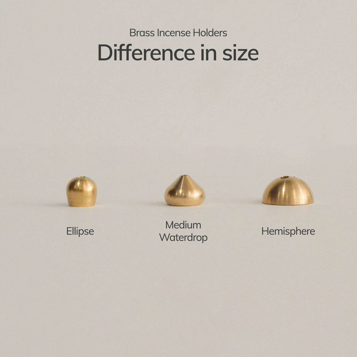 Ellipse Brass Incense Holder