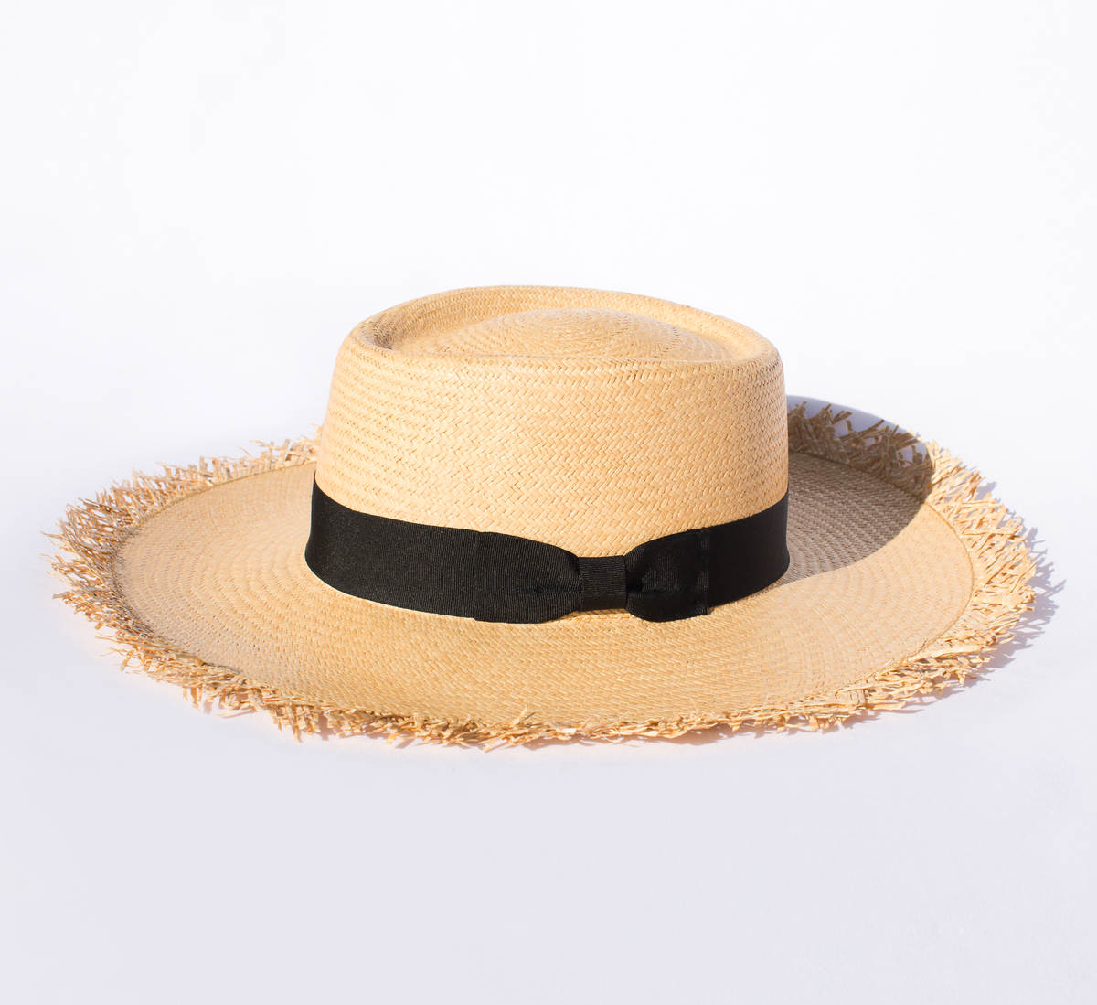 Playa (Loose straw) - Summer Straw Panama Hat Unisex: 10cm / Large