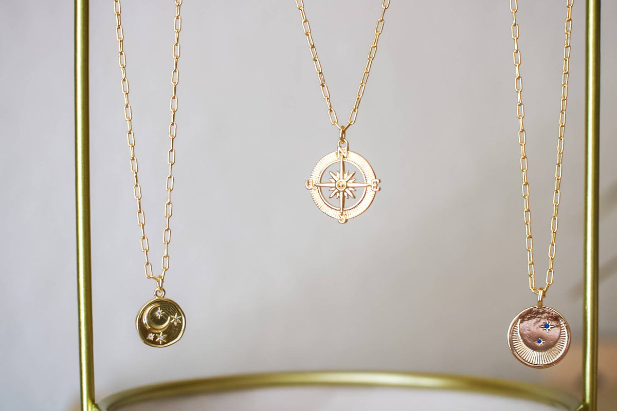 Compass Necklace: 20 inches