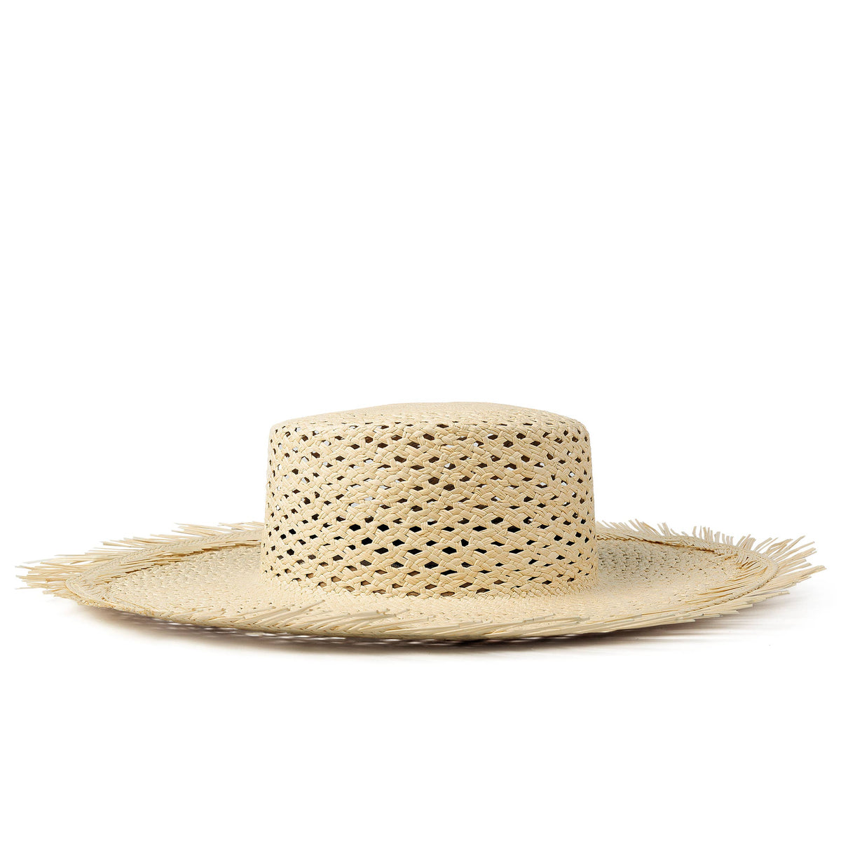 Brisa - Handmade Patterned Beach Straw Hat: One size fits most women