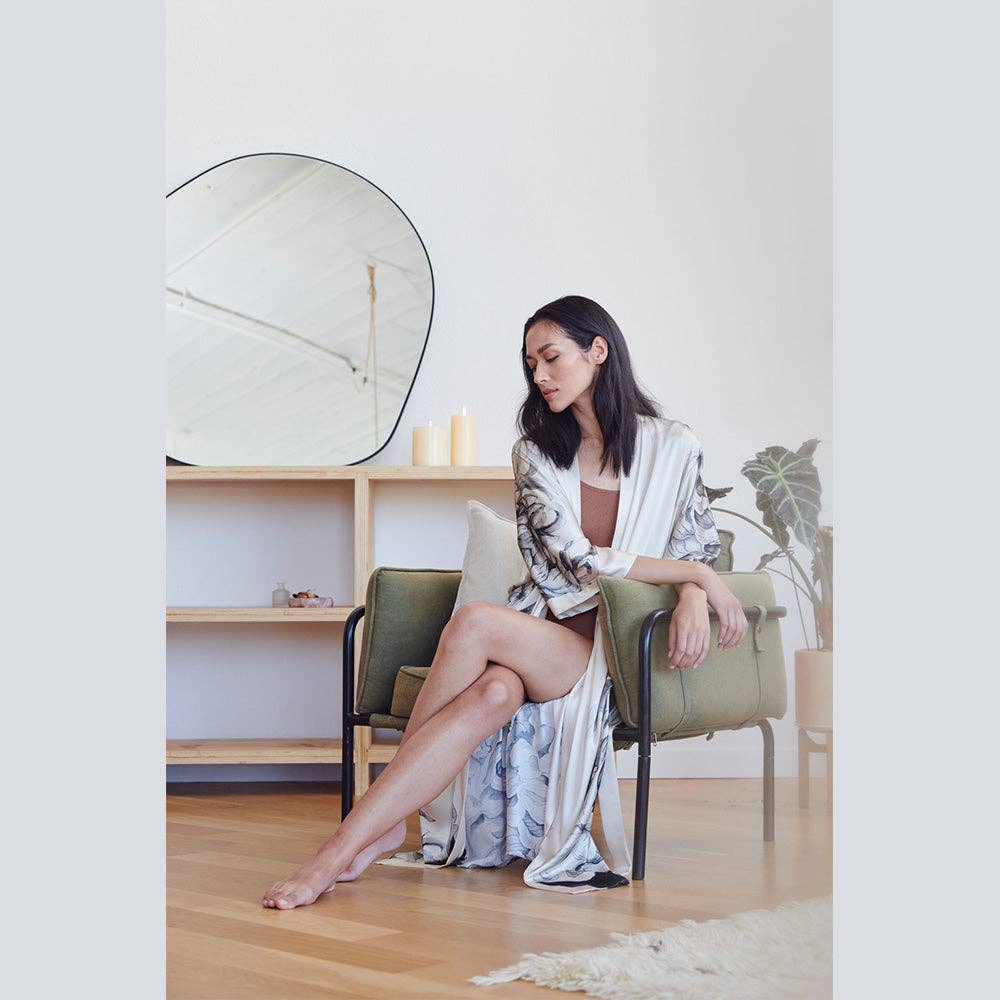 Washable Silk Kimono -Willow