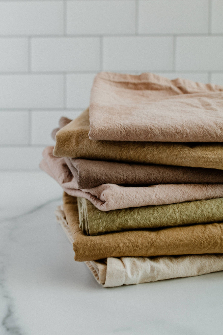 Plant dyed Organic cotton Kitchen Towel: Khaki brown