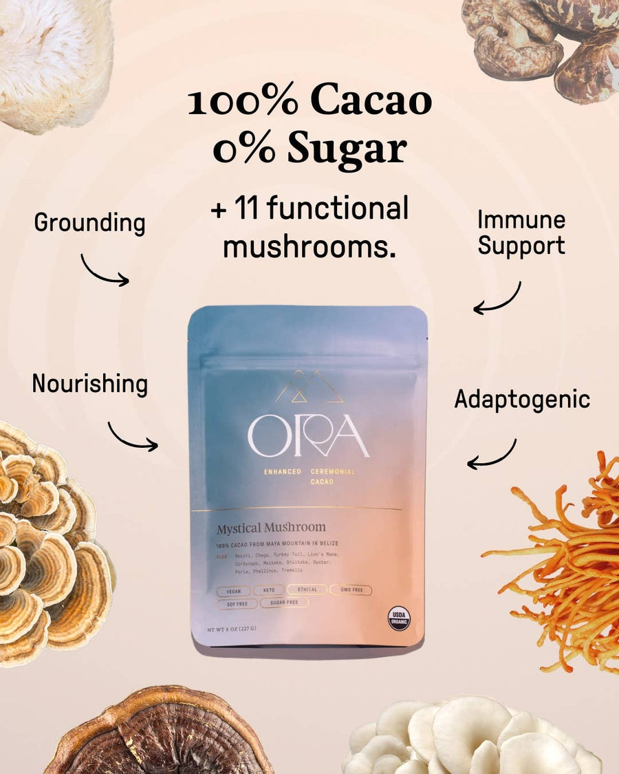 Mystical Mushroom Enhanced Cacao - Organic - Ceremonial: 1oz - Box of 12
