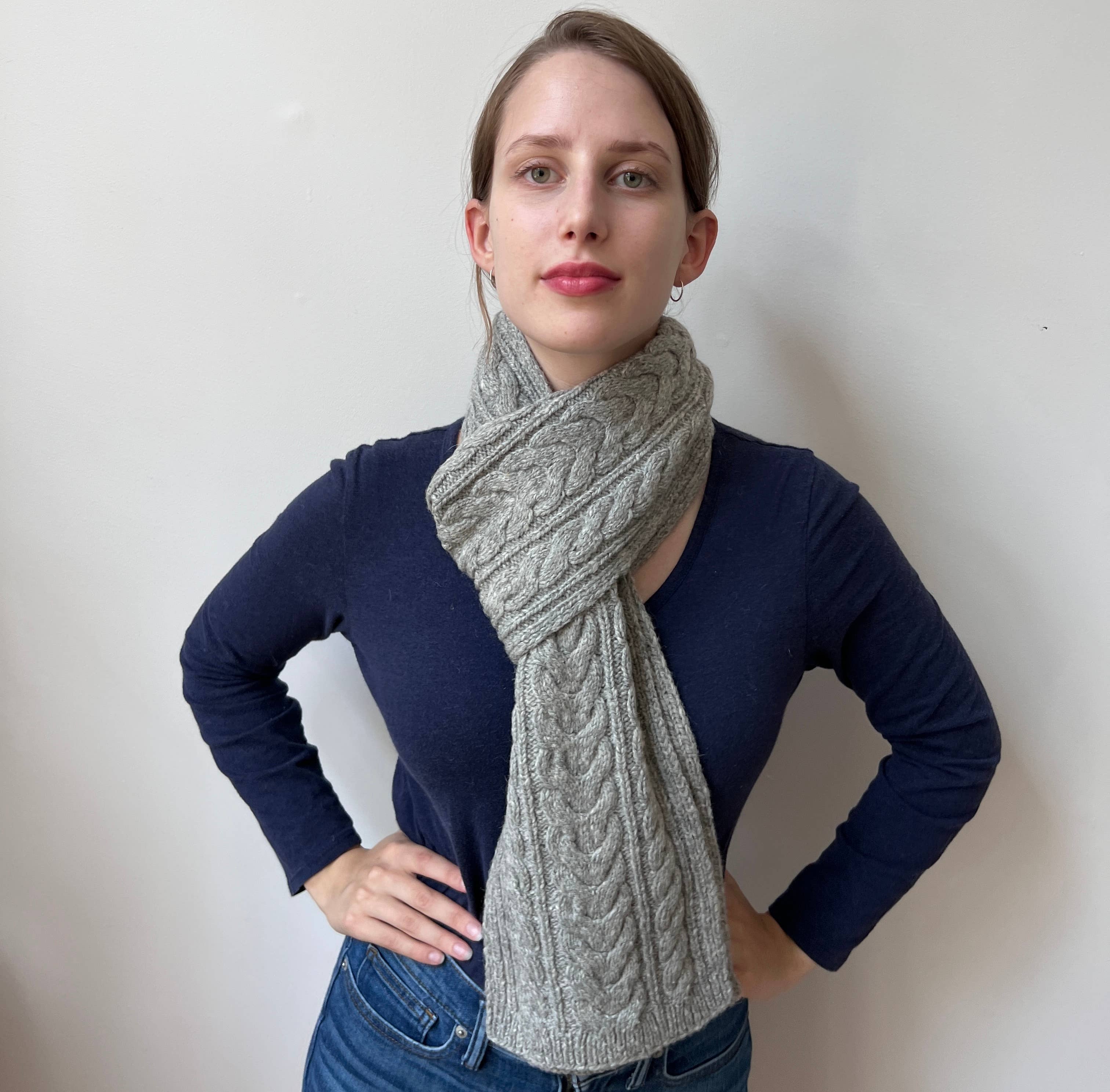 Alpaca Hand Crocheted Cable Knit Scarves - Grey – Wildland Organics