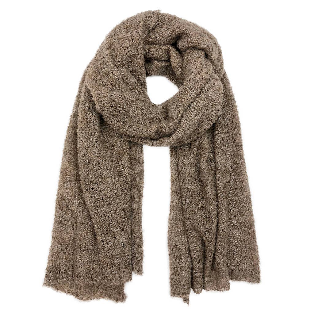 Ultra Plush Alpaca Scarf: Autumn Brown