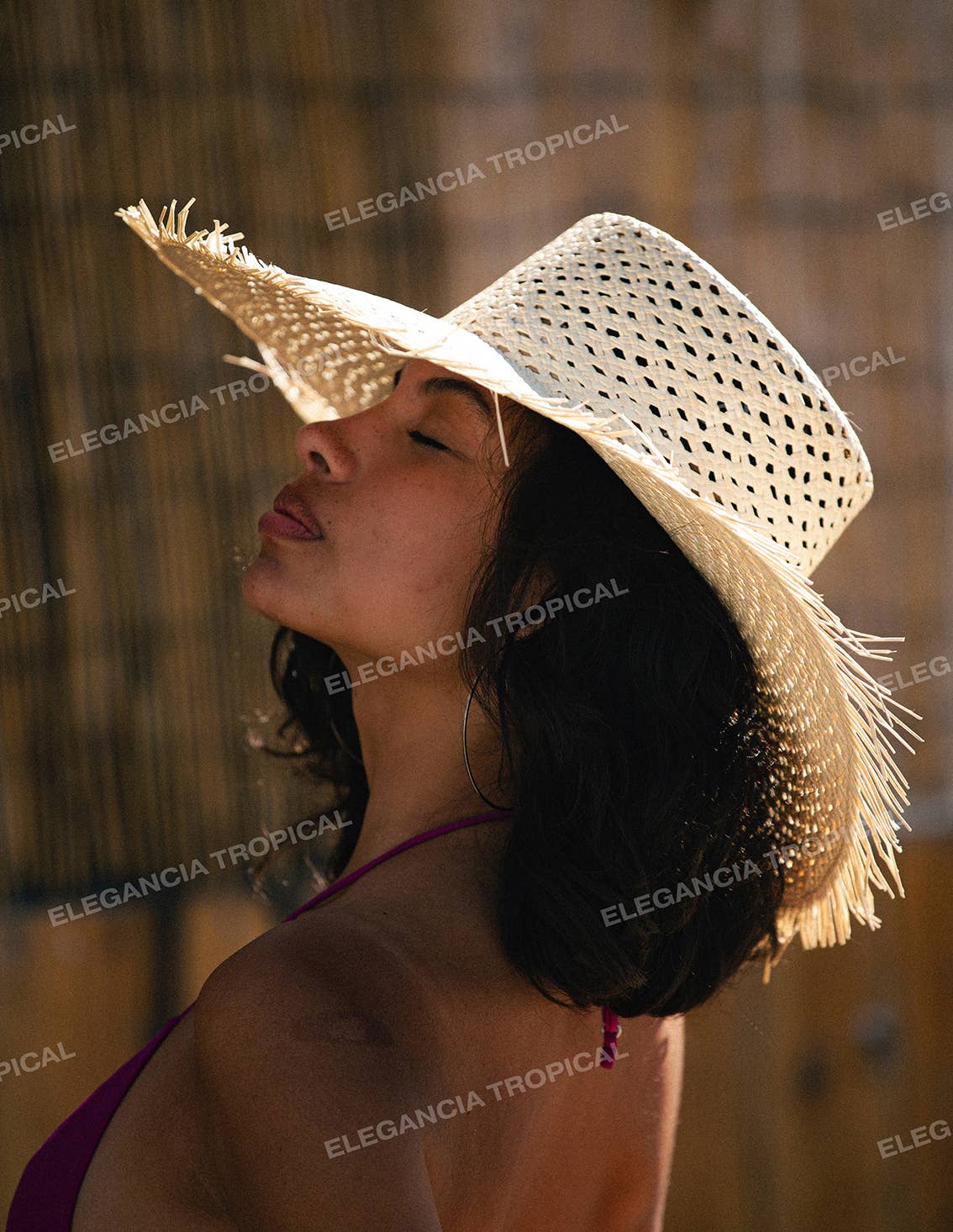 Brisa - Handmade Patterned Beach Straw Hat: One size fits most women
