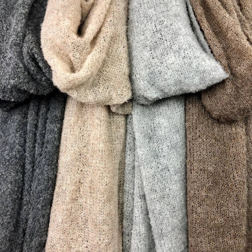 Ultra Plush Alpaca Scarf: Almond