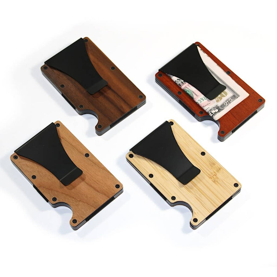 Wooden Minimalist Wallet: Natural Bamboo