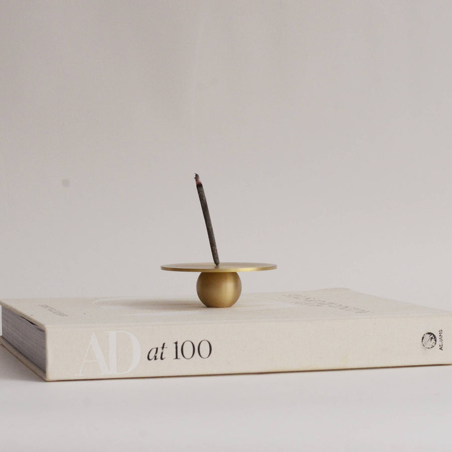 Orb Brass Incense Holder