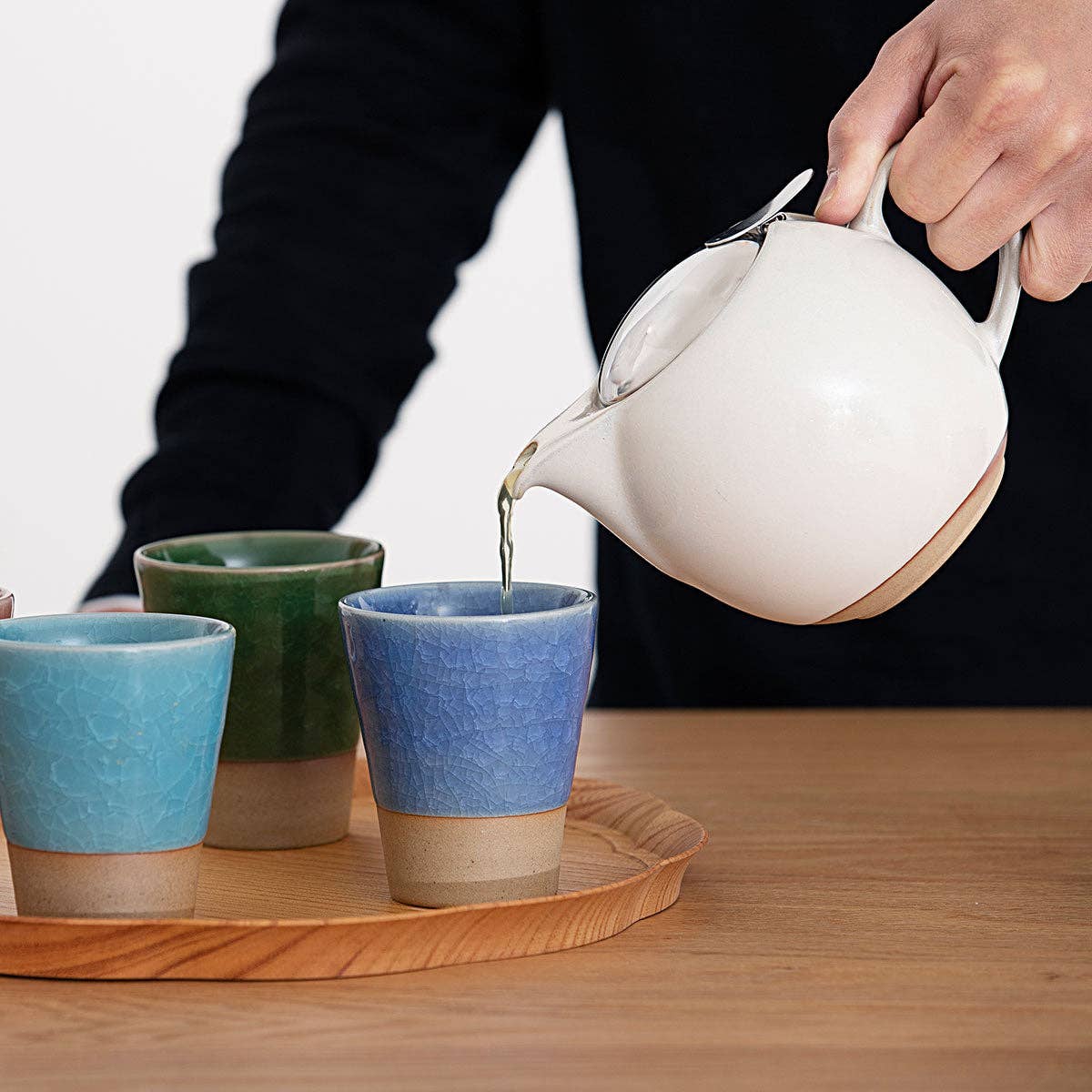 Ceramic Teapot for Two  (24 oz) - Natural White