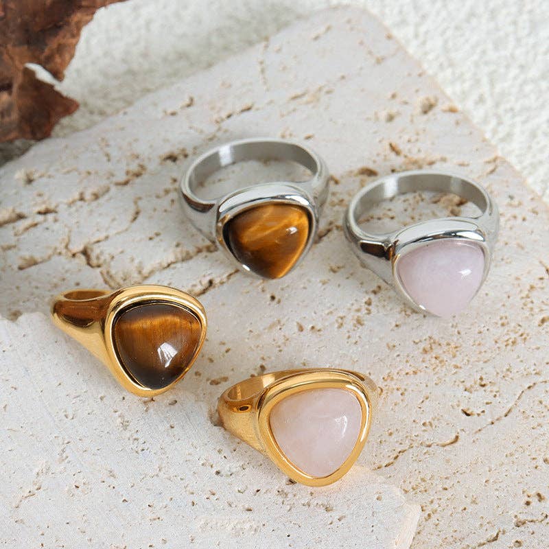 Tiger's Eye Statement Ring / 7 US