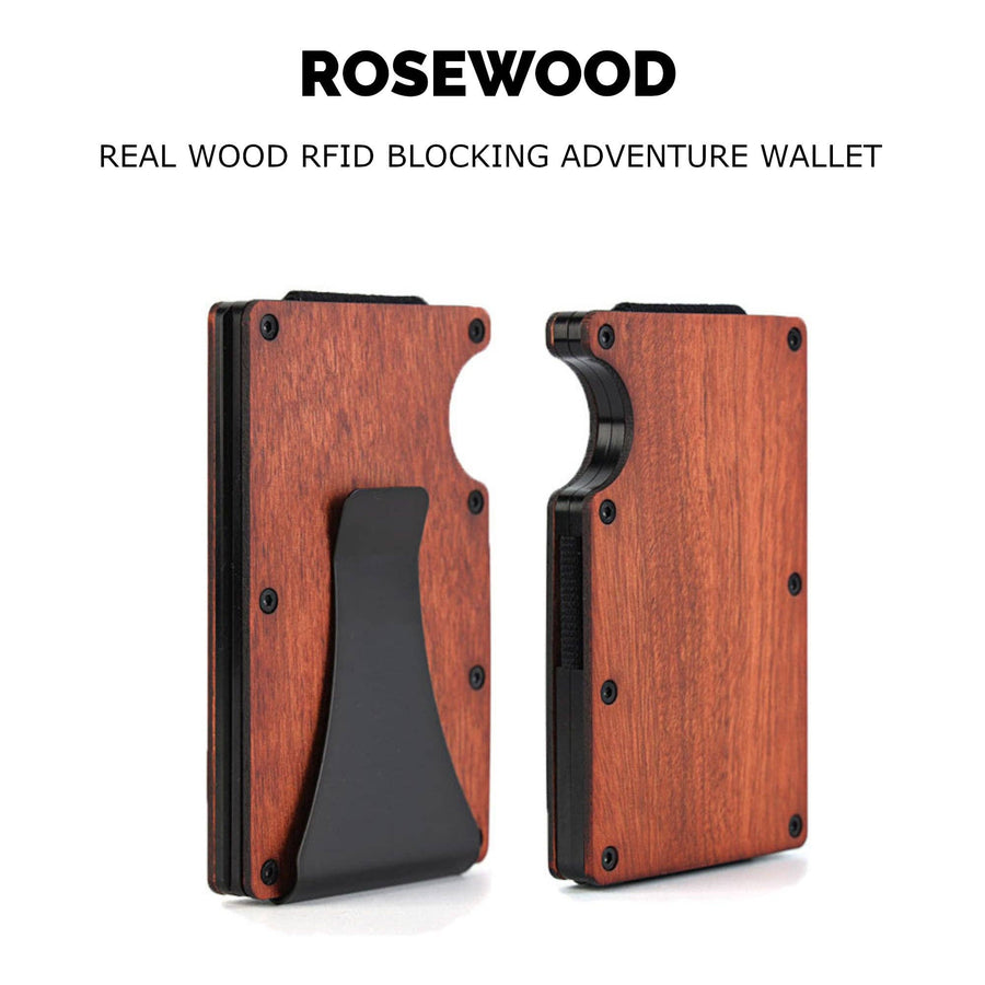 Wooden Minimalist Wallet: Natural Bamboo
